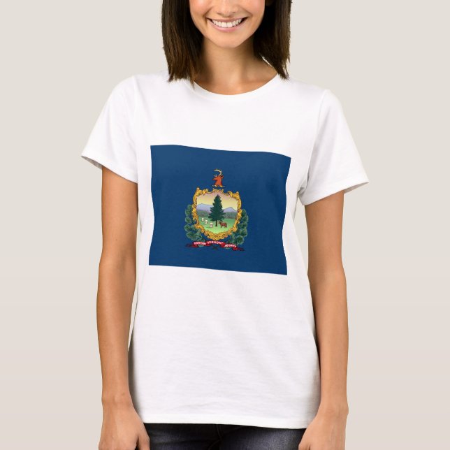 T-shirt Drapeau d'État du Vermont (Devant)