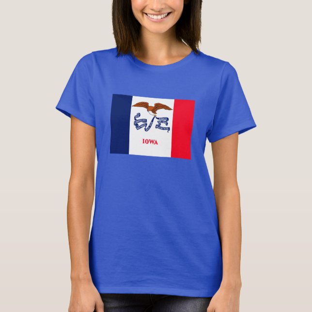 T-shirt Drapeau d'État Iowa (Devant)