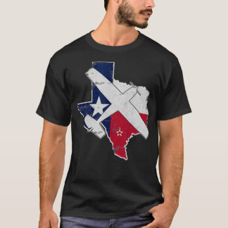 T-shirt Drapeau d'état pilote du Texas C172 Skyhawk