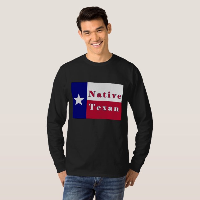 T-shirt Drapeau d'étoile solitaire texane (Devant entier)