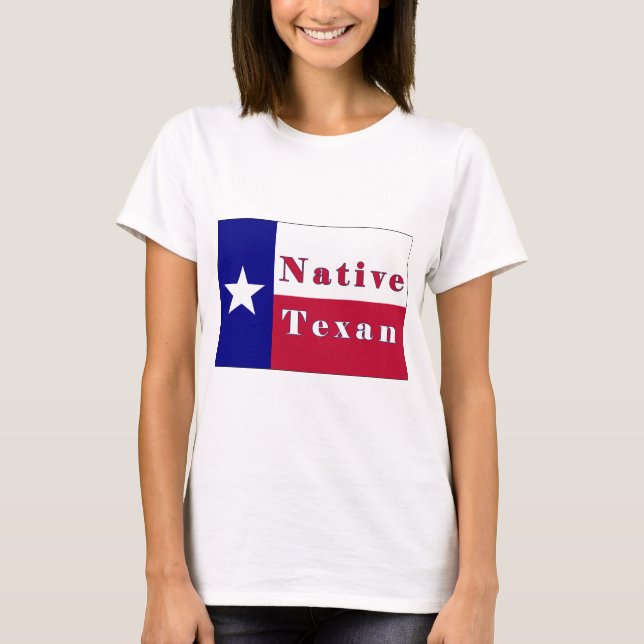T-shirt Drapeau d'étoile solitaire texane (Devant)