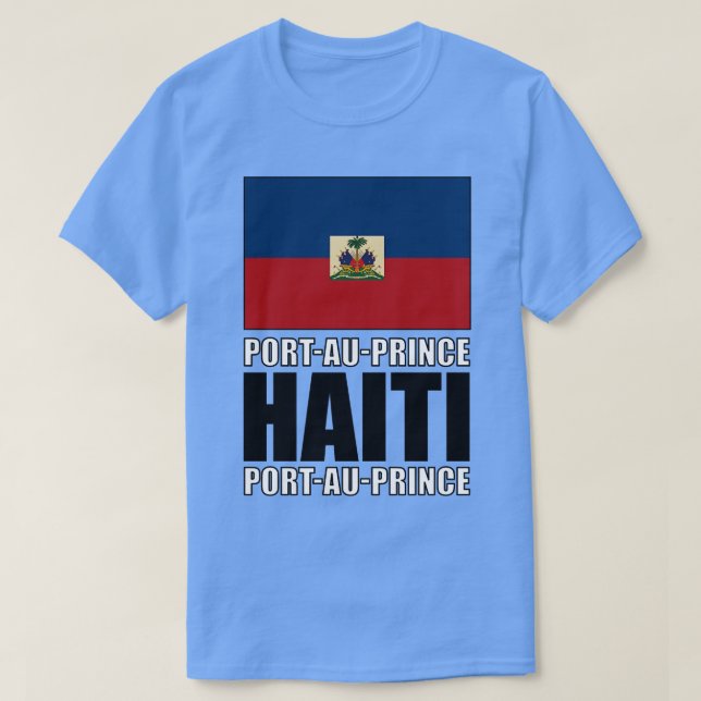 T-shirt Drapeau d'Haïti (Design devant)