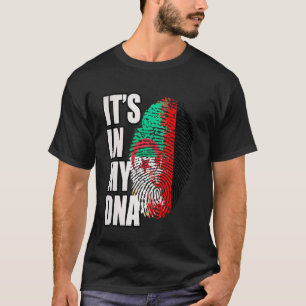 T-shirt Drapeau d'héritage ADN allemand et algérien