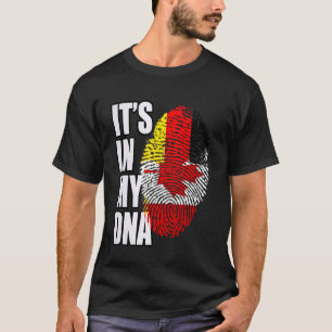 T-shirt Drapeau d'héritage ADN allemand et canadien