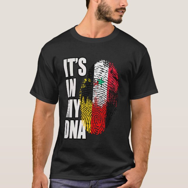 T-shirt Drapeau d'héritage ADN allemand et syrien (Devant)