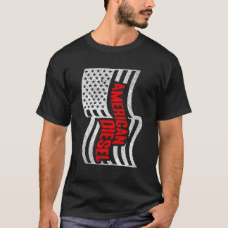 T-shirt Drapeau Diesel Américain Et Rouleau Patriotique De