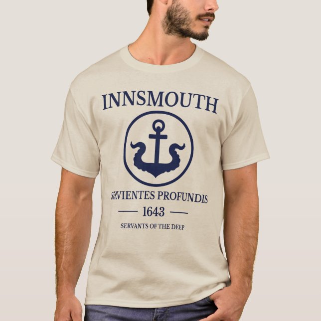 T-shirt Drapeau d'Innsmouth - Servientes Profundis Est. 16 (Devant)