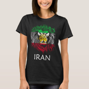 T-shirt Drapeau d'Iran à tête de lion Iran