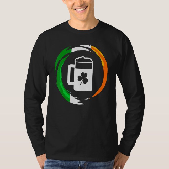 T-shirt Drapeau d'Irlande Drôle amusant St Patrick's Day B (Devant)