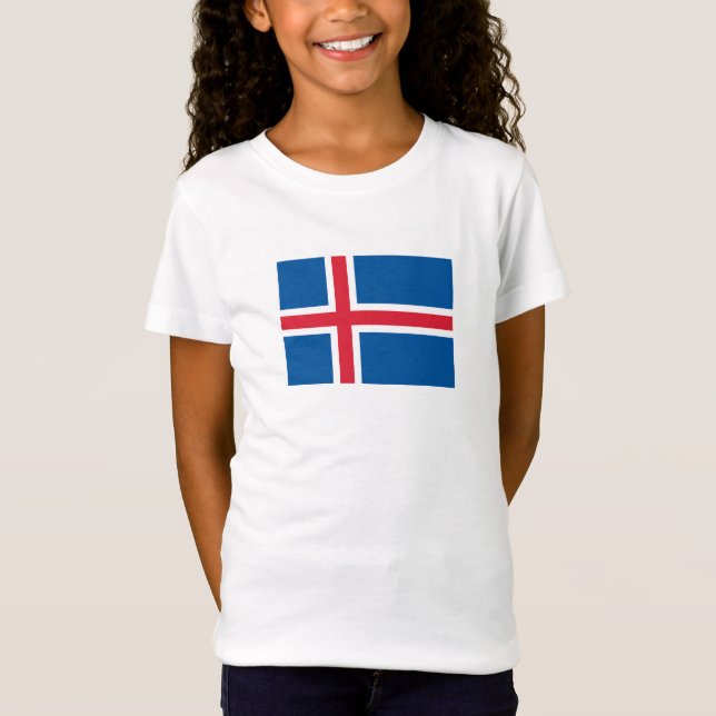 T-Shirt Drapeau d'Islande (Devant)