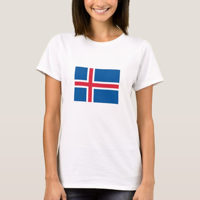 T-shirt Drapeau d'Islande (Devant)