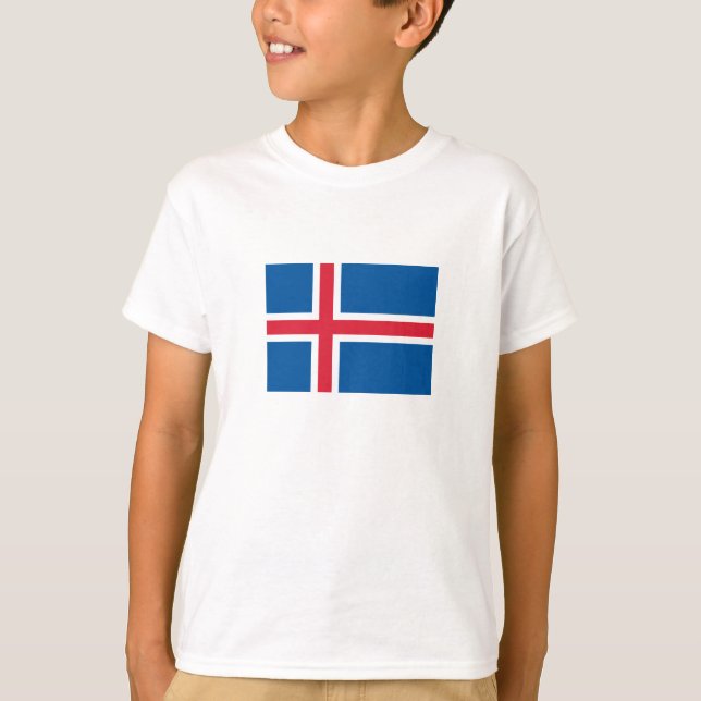T-shirt Drapeau d'Islande (Devant)