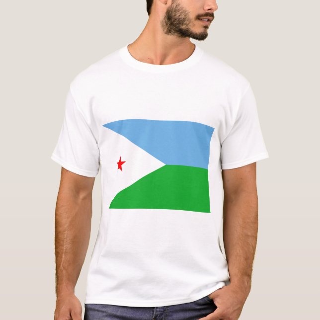 T-shirt drapeau djiboutien (Devant)
