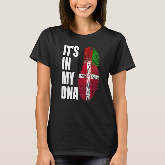 T-shirt Drapeau Dna Afghan Et Danois (Devant)