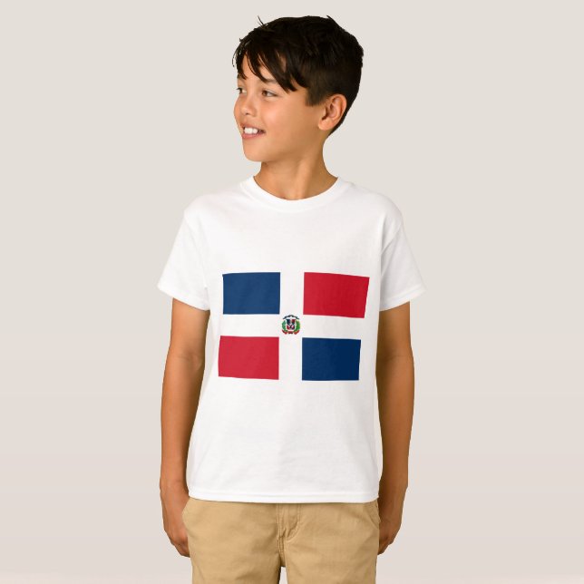 T-shirt Drapeau dominicain (Devant entier)