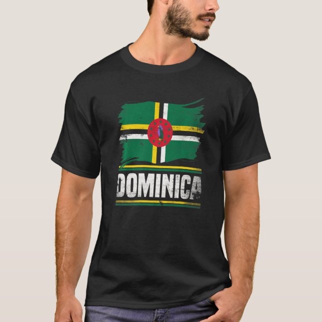 T-shirt Drapeau dominicain Dominique (Devant)