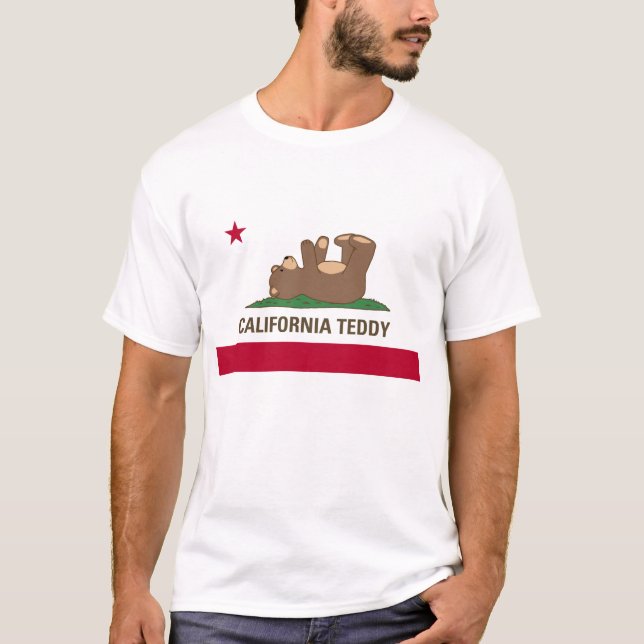 T-shirt Drapeau d'ours de nounours de la Californie (Devant)