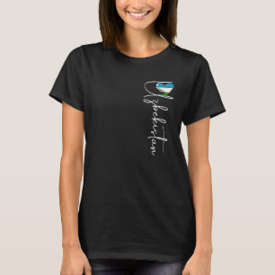 T-shirt Drapeau d'Ouzbékistan vintage, Coeur d'Ouzbékistan