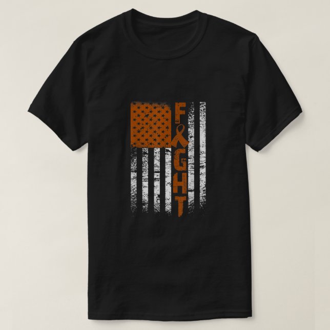 T-shirt Drapeau Drapeau Cancer du rein Sensibilisation au  (Design devant)