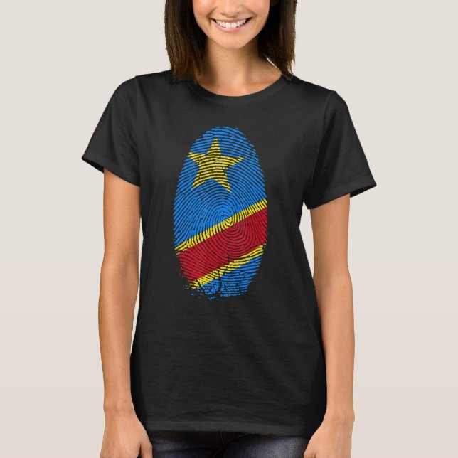 T-shirt Drapeau Drapeau de la République Démocratique du C (Devant)