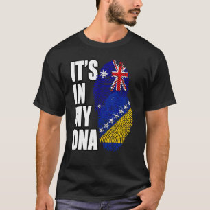 T-shirt Drapeau Drapeau Mix De Bosnie Et D'Australie