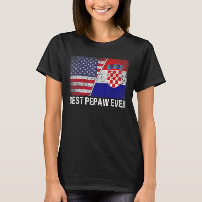 T-shirt Drapeau Drapeau Patriotique Papa Da (Devant)