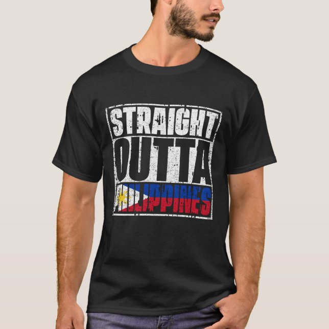 T-shirt Drapeau Droit Aux Philippines (Devant)