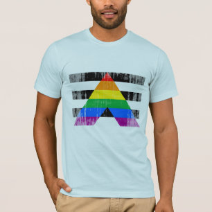 T-shirt Drapeau droit distressed.png d'allié