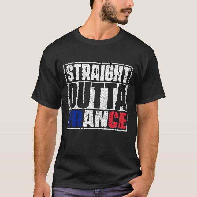 T-shirt Drapeau Droit En France (Devant)