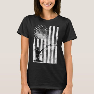 T-shirt Drapeau drôle d'homme de pêche
