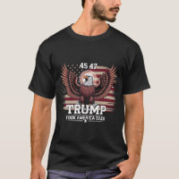 Drapeau du 45e 47e président Trump 2025 Aigle Amér