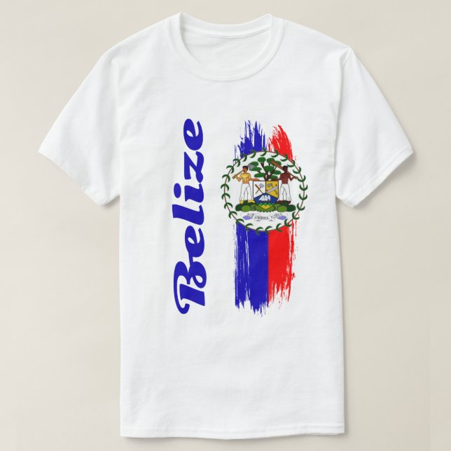 T-shirt Drapeau du Belize (Design devant)