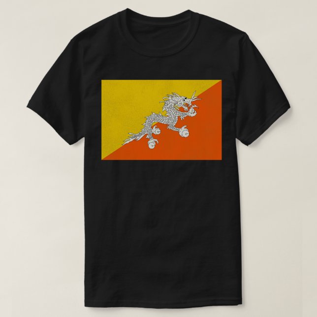 T-shirt Drapeau du Bhoutan (Design devant)