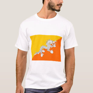 T-shirt Drapeau du Bhutan