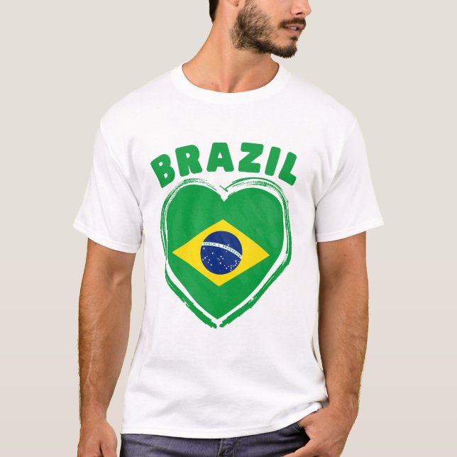 T-shirt Drapeau du Brésil (Devant)