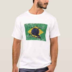 T-shirt Drapeau du Brésil avec le Christ Rédempteur