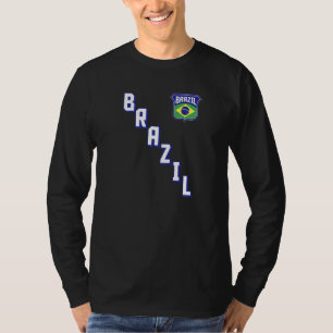 T-shirt Drapeau du Brésil Brasil Fierté brésilienne Style