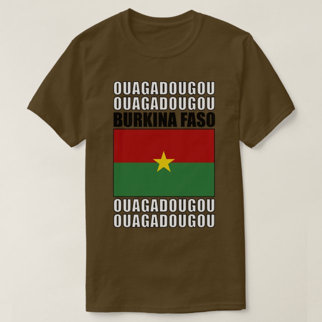T-shirt Drapeau du Burkina Faso (Design devant)