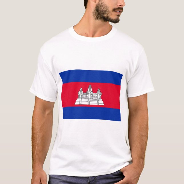 T-shirt Drapeau du Cambodge (Devant)