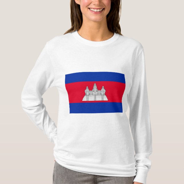 T-shirt Drapeau du Cambodge (Devant)
