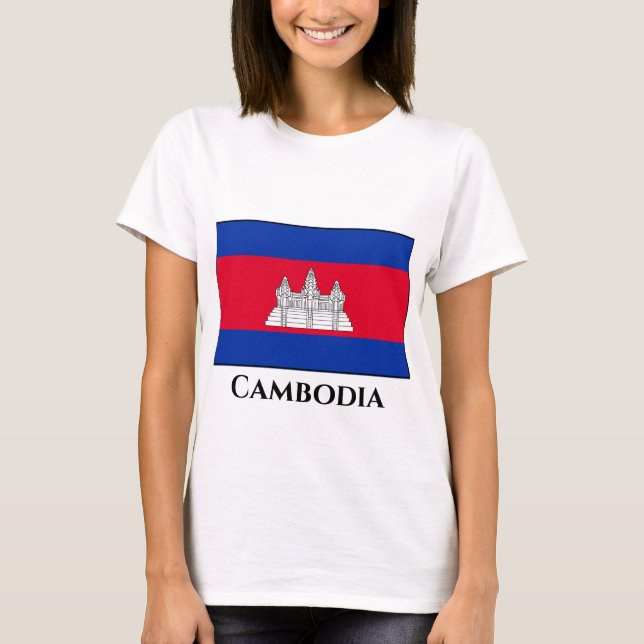 T-shirt Drapeau du Cambodge (Devant)