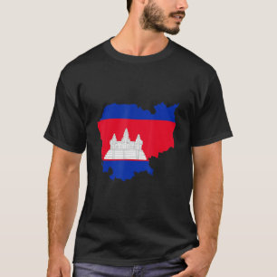 T-shirt Drapeau du Cambodge au Cambodge en bordure Cambodg