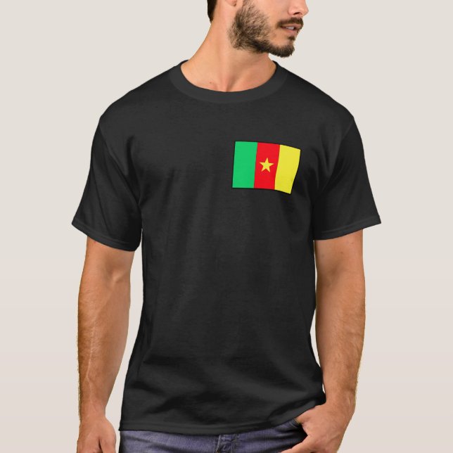 T-shirt Drapeau du Cameroun Petit Imprimé (Devant)