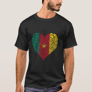 T-shirt Drapeau du Cameroun Racines camerounaises Fierté c