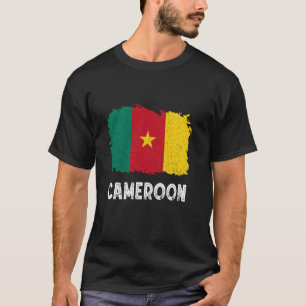 T-shirt Drapeau du Cameroun Vintage Racines camerounaises