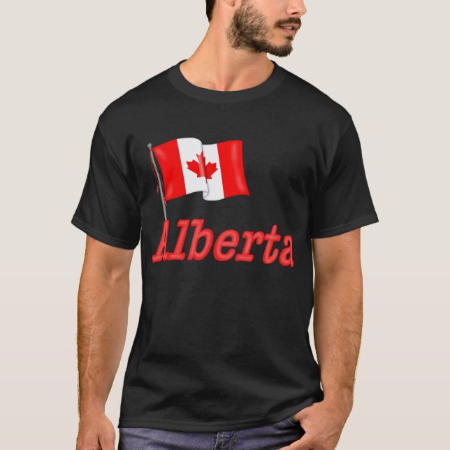 T-shirt Drapeau du Canada - Alberta (Devant)