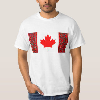 T-shirt Drapeau du Canada avec le rouge/point croisé de