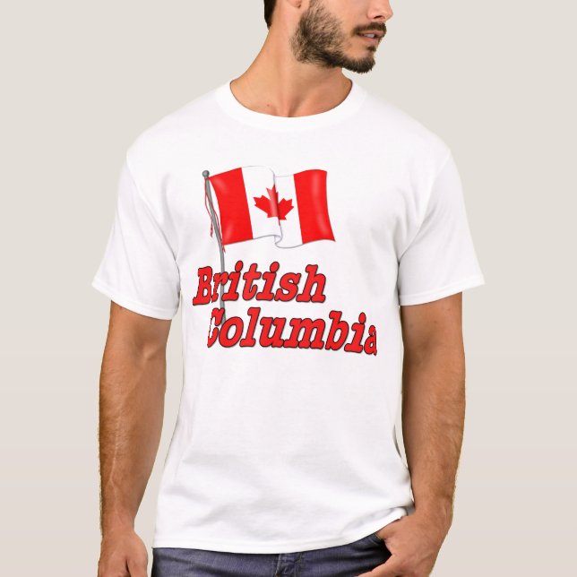 T-shirt Drapeau du Canada - Colombie-Britannique (Devant)