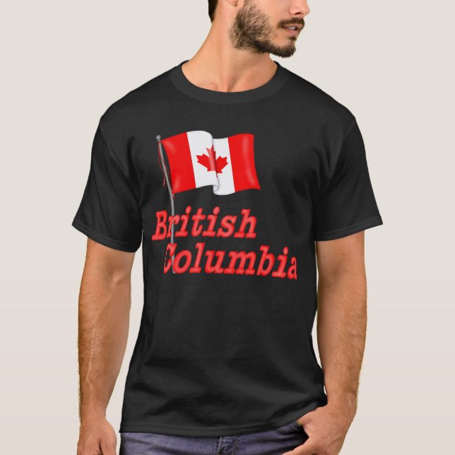 T-shirt Drapeau du Canada - Colombie-Britannique (Devant)