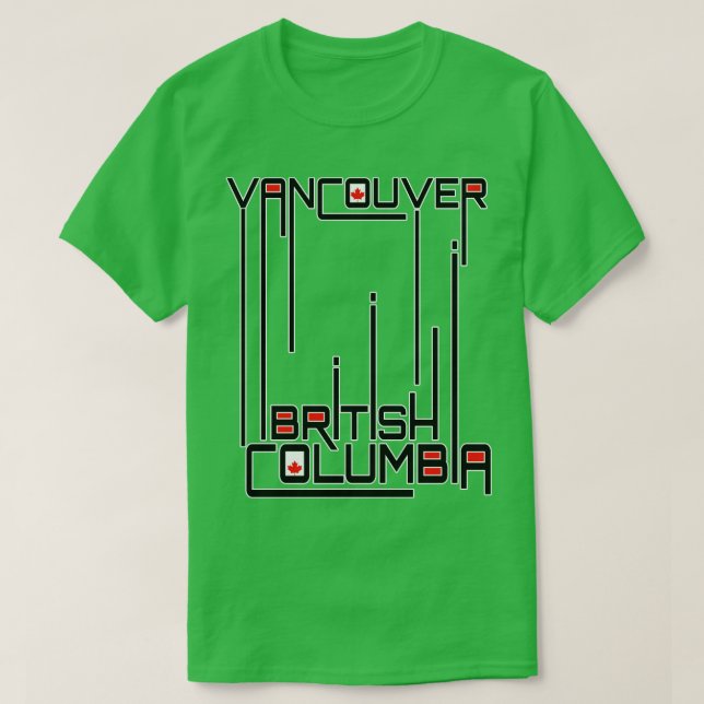 T-shirt drapeau du Canada de la Colombie-Britannique (Design devant)